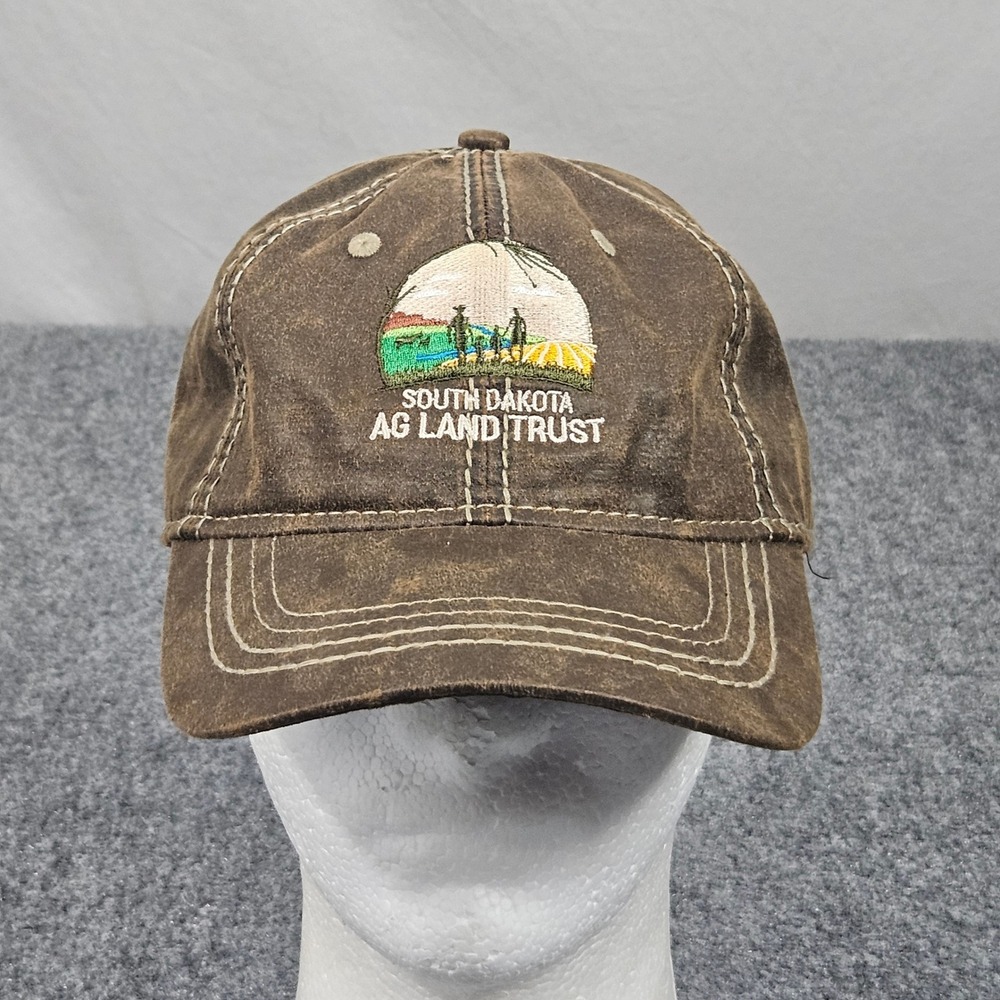 South Dakota Ag Land Trust Distressed Waxed Look Cap Brown‎ Sport Authority Hat